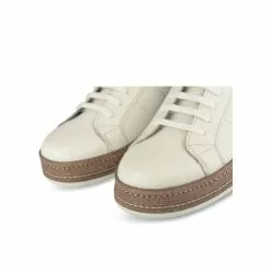 Baskets BLANC MEGIS CASUAL -Claquettes Soldes baskets blanc megis casual 4