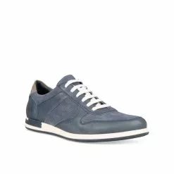 Baskets BLEU DENIM SIDE CUIR