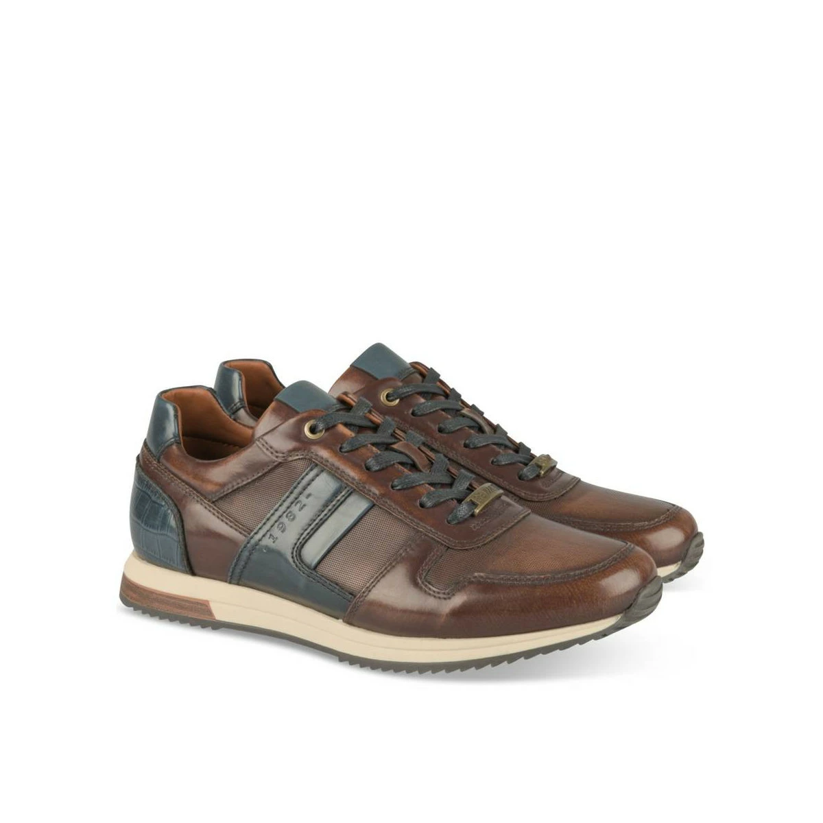 Baskets COGNAC DENIM SIDE 4 Baskets COGNAC DENIM SIDE – Image 2