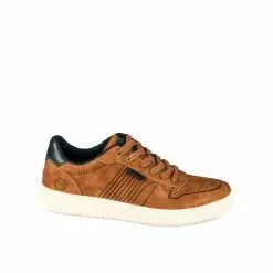 Baskets MARRON DENIM SIDE -Claquettes Soldes baskets marron denim side 43