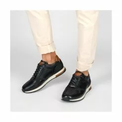 Baskets NOIR DENIM SIDE -Claquettes Soldes baskets noir denim side 70