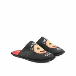 Chaussons NOIR EMOJI -Claquettes Soldes chaussons noir emoji 11