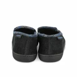 Chaussons NOIR ISOTONER -Claquettes Soldes chaussons noir isotoner 13