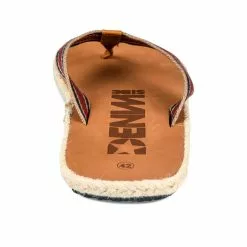 Claquettes MARRON DENIM SIDE -Claquettes Soldes claquettes marron denim side 12