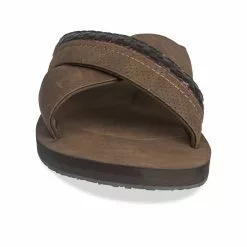 Claquettes MARRON DENIM SIDE -Claquettes Soldes claquettes marron denim side 4