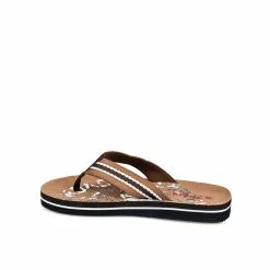 Claquettes MARRON DENIM SIDE -Claquettes Soldes claquettes marron denim side 43