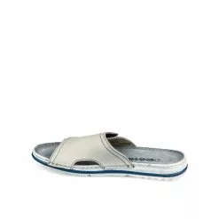 Mules GRIS DENIM SIDE CUIR -Claquettes Soldes mules gris denim side cuir 3