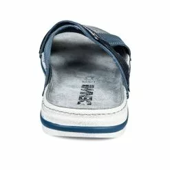 Mules MARINE DENIM SIDE CUIR -Claquettes Soldes mules marine denim side cuir 2