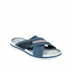 Mules MARINE DENIM SIDE CUIR