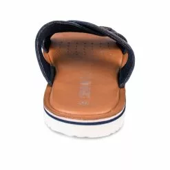 Mules MARINE DENIM SIDE CUIR -Claquettes Soldes mules marine denim side cuir 7