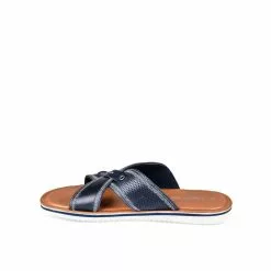Mules MARINE DENIM SIDE CUIR -Claquettes Soldes mules marine denim side cuir 8