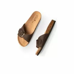 Mules MARRON CAPE BOARD CUIR -Claquettes Soldes mules marron cape board cuir 35