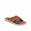 Mules MARRON DENIM SIDE -Claquettes Soldes mules marron denim side
