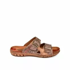 Mules MARRON DENIM SIDE -Claquettes Soldes mules marron denim side 11