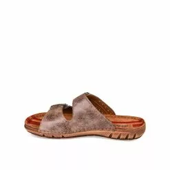 Mules MARRON DENIM SIDE -Claquettes Soldes mules marron denim side 13