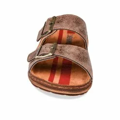Mules MARRON DENIM SIDE -Claquettes Soldes mules marron denim side 14
