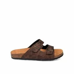 Mules MARRON DENIM SIDE -Claquettes Soldes mules marron denim side 21