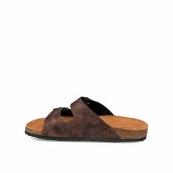 Mules MARRON DENIM SIDE -Claquettes Soldes mules marron denim side 23
