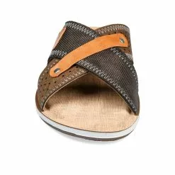 Mules MARRON DENIM SIDE -Claquettes Soldes mules marron denim side 29