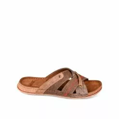 Mules MARRON DENIM SIDE -Claquettes Soldes mules marron denim side 31