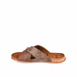 Mules MARRON DENIM SIDE -Claquettes Soldes mules marron denim side 33