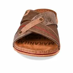 Mules MARRON DENIM SIDE -Claquettes Soldes mules marron denim side 34