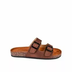 Mules MARRON DENIM SIDE -Claquettes Soldes mules marron denim side 6