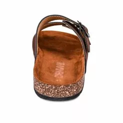 Mules MARRON DENIM SIDE -Claquettes Soldes mules marron denim side 7
