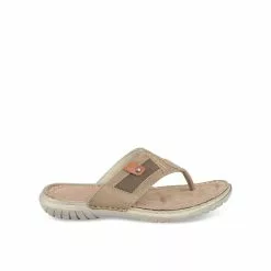 Claquettes Soldes -Claquettes Soldes tongs beige cape board cuir 1