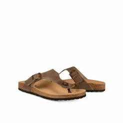 Tongs BEIGE CAPE BOARD CUIR -Claquettes Soldes tongs beige cape board cuir 9