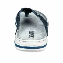 Tongs MARINE DENIM SIDE CUIR -Claquettes Soldes tongs marine denim side cuir 2