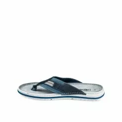 Tongs MARINE DENIM SIDE CUIR -Claquettes Soldes tongs marine denim side cuir 3