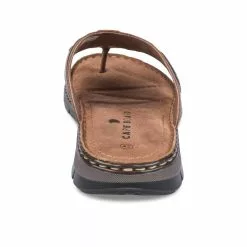 Tongs MARRON CAPE BOARD CUIR -Claquettes Soldes tongs marron cape board cuir 2