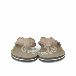 Tongs MARRON DENIM SIDE -Claquettes Soldes tongs marron denim side 2