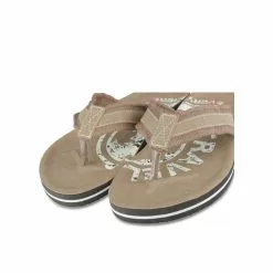 Tongs MARRON DENIM SIDE -Claquettes Soldes tongs marron denim side 4