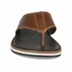 Tongs MARRON MEGIS CASUAL -Claquettes Soldes tongs marron megis casual 7